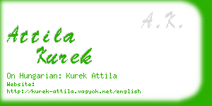 attila kurek business card